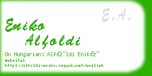 eniko alfoldi business card